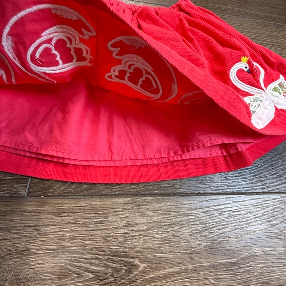 Mini Boden Girls Swan Applique Corduroy Skirt, NWT, Size 5-6, Pull-On, Pinkberry - Picture 8 of 8